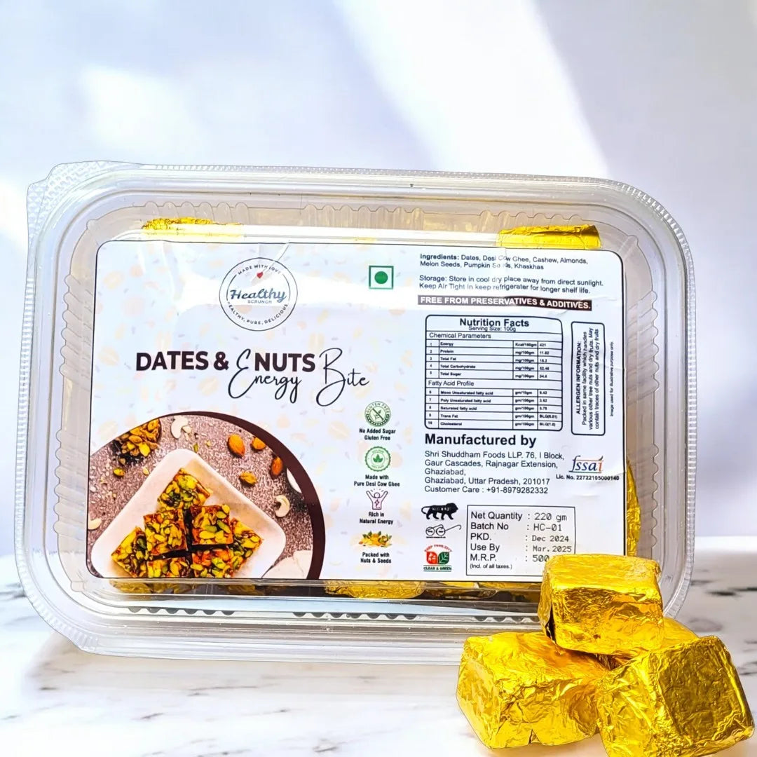 Healthy Scrunch Energy bite- Dry Fruits & Dates Energy bite | Healthy Snacks