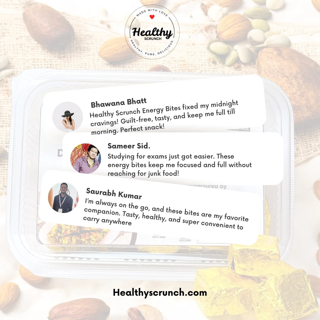 Healthy Scrunch Energy bite- Dry Fruits & Dates Energy bite | Healthy Snacks